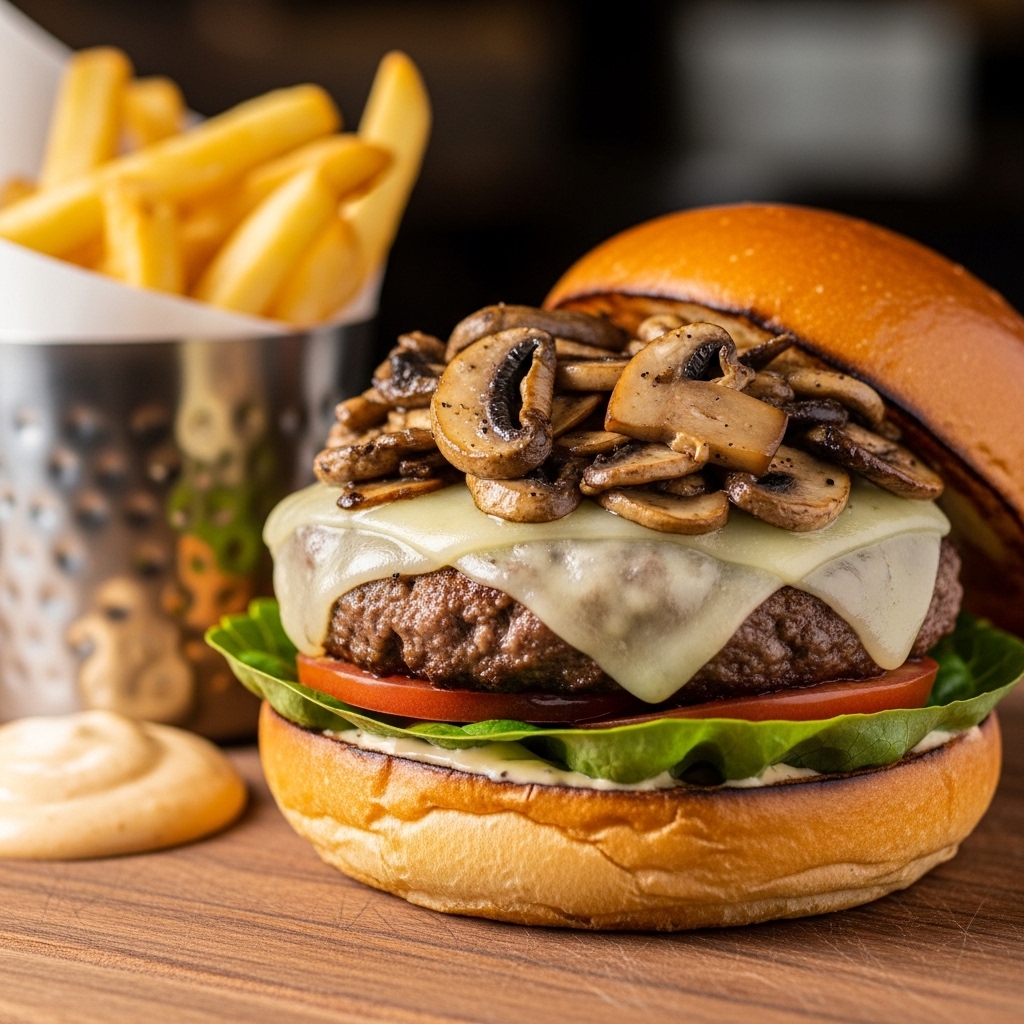 Mushroom Swiss Burger