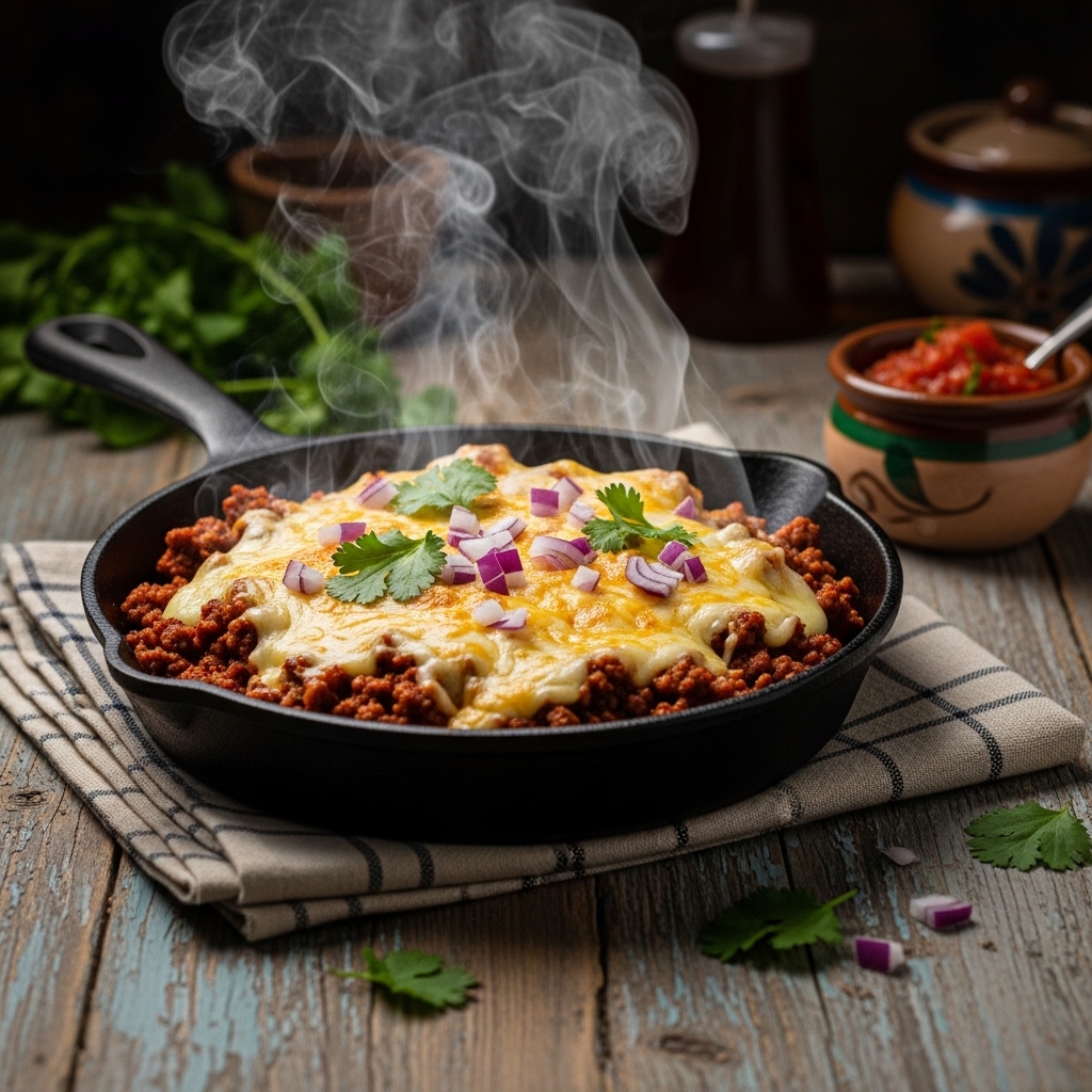 Skillet Beef Queso