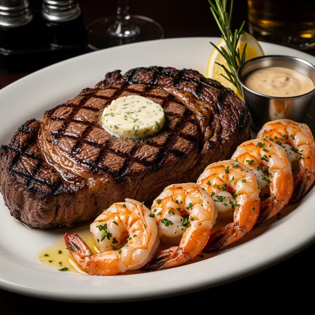 chilis Surf and Turf Ribeye