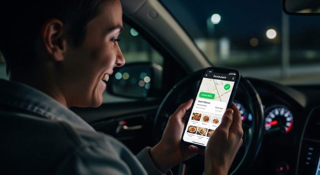 Checking the Chili' hours of operation